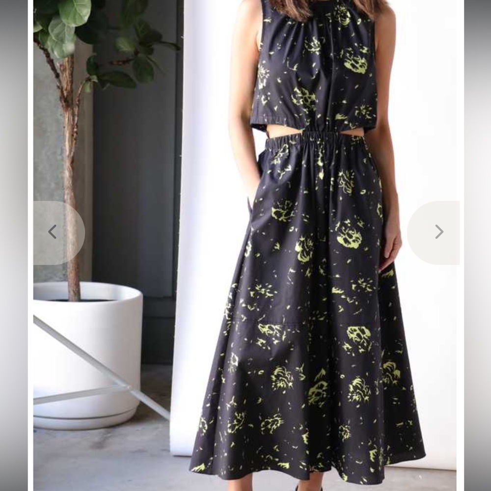 Proenza Schouler White Label Poplin Cutout Midi Dress -never worn